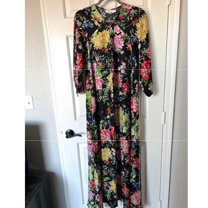 Johnny Was Metalli Notte Long Dress Multicolor Cover Up SZ Small New w/o Tag